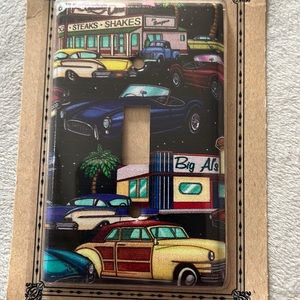 Fancy Colorful Cars Light Switch Plate